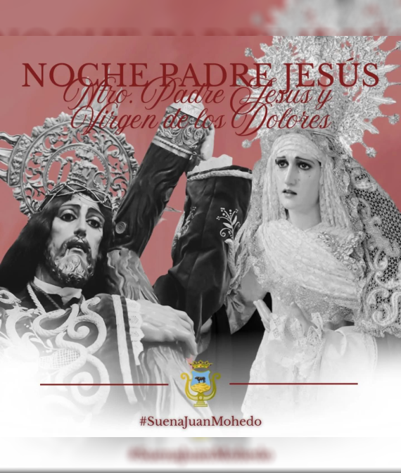 Cartel de la Noche de Padre Jesús 2026 de Montoro con actuación de la Banda de Música Juan Mohedo