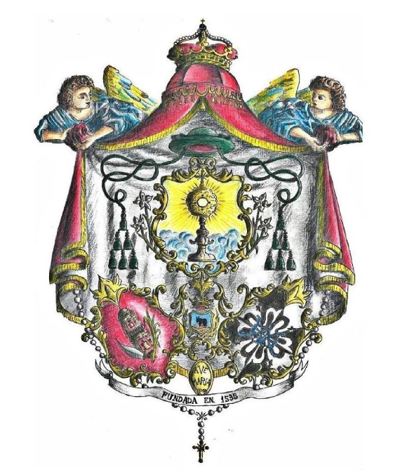 Emblema de la Cofradía de Nuestra Señora del Rosario y San Bartolomé de Montoro