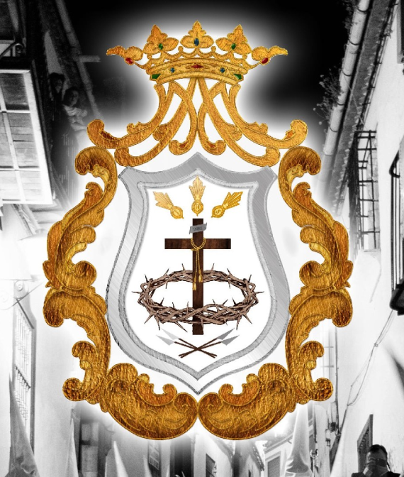 Emblema de la Hdad. y Cofradía de Nazarenos del S Cristo de la Humildad en su Presentación Ante Pilato y Ntra. Madre Y Sra. de Consolación y Esperanza de Montoro