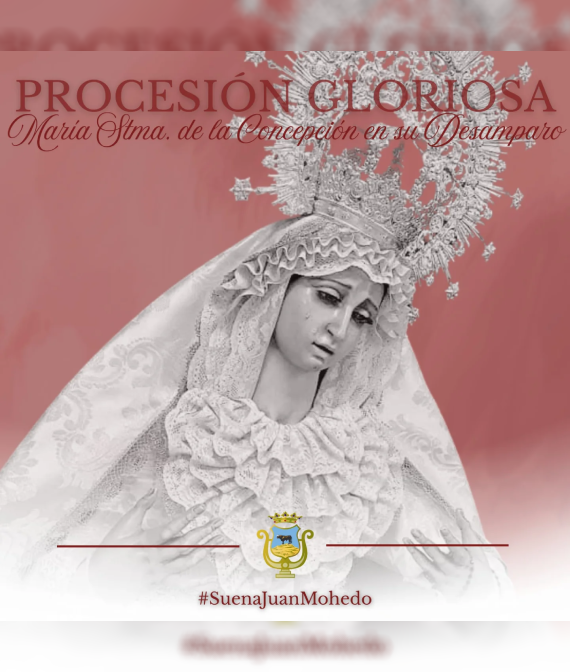 Cartel de la Procesion de María Santísima de la Concepción en su desamparo 2026 de Córdoba con actuación de la Banda de Música Juan Mohedo