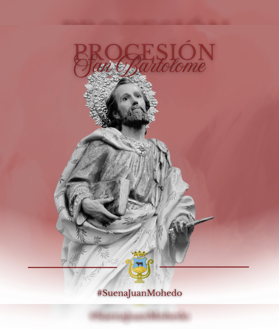 Cartel de la Procesión de San Bartolomé de Montoro 2026 con actuación de la Banda de Música Juan Mohedo