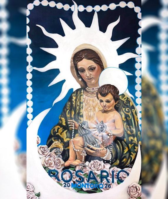 Cartel de la Procesión de la Virgen del Rosario de Montoro 2026 con actuación de la Banda de Música Juan Mohedo